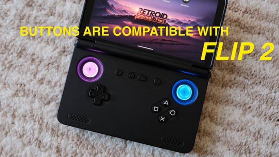 Retroid Pocket 5 RP5/G2/ Flip 2 / 4pro Black Blank ABXY Buttons