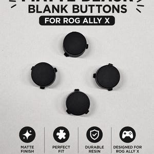 ROG Ally X Matte Black Blank ABXY Buttons