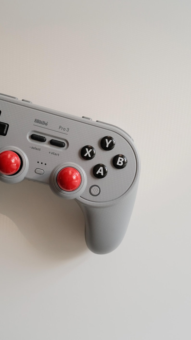 8bitdo Controller Labelled 8bitdo Pro3 Controller XBOX Coloured & White ABXY Magnetic Facebuttons ...