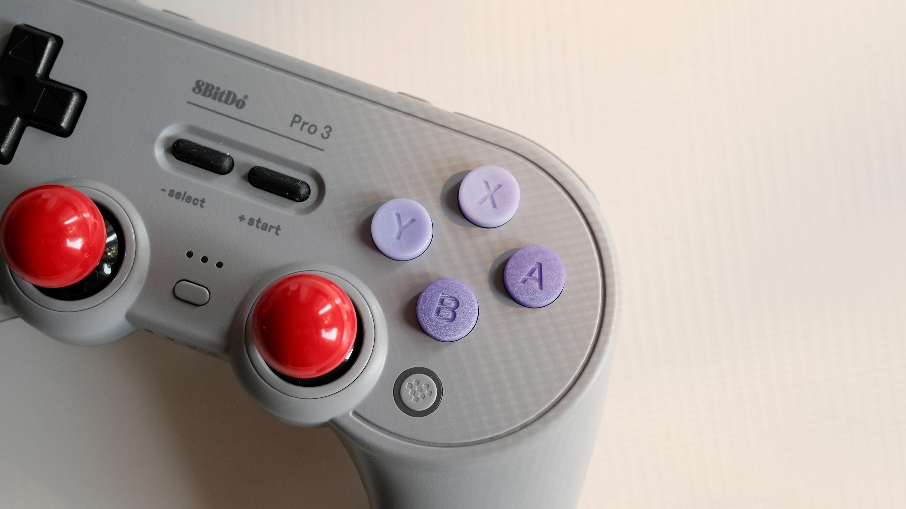 8bitdo Pro3 US SNES Purple Magnetic ABXY Face Buttons (controller