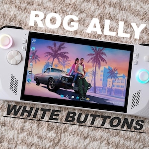 Rog Ally White D-Pad, Thumbstick & ABXY Buttons Mods Replacement