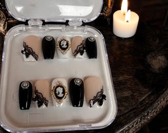 Handmade Gothic Victorian Press On Nails