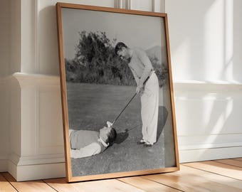 Stampa umoristica vintage sul golf – Stampabile, spiritosa arte murale sul golf, poster retrò sul golf per la caverna dell'uomo, decorazione da golf per l'ufficio, regalo per golfisti, download digitale