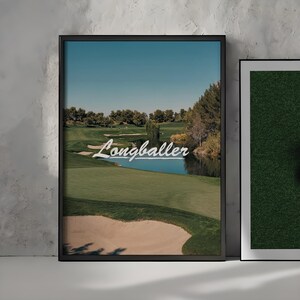 Golf Wall Art, Longballer Typography, Golf Bedroom, Golf Decor, Modern Golf Poster, Man Cave Golf Decor, Office Golf Art, Golf Fan Gift