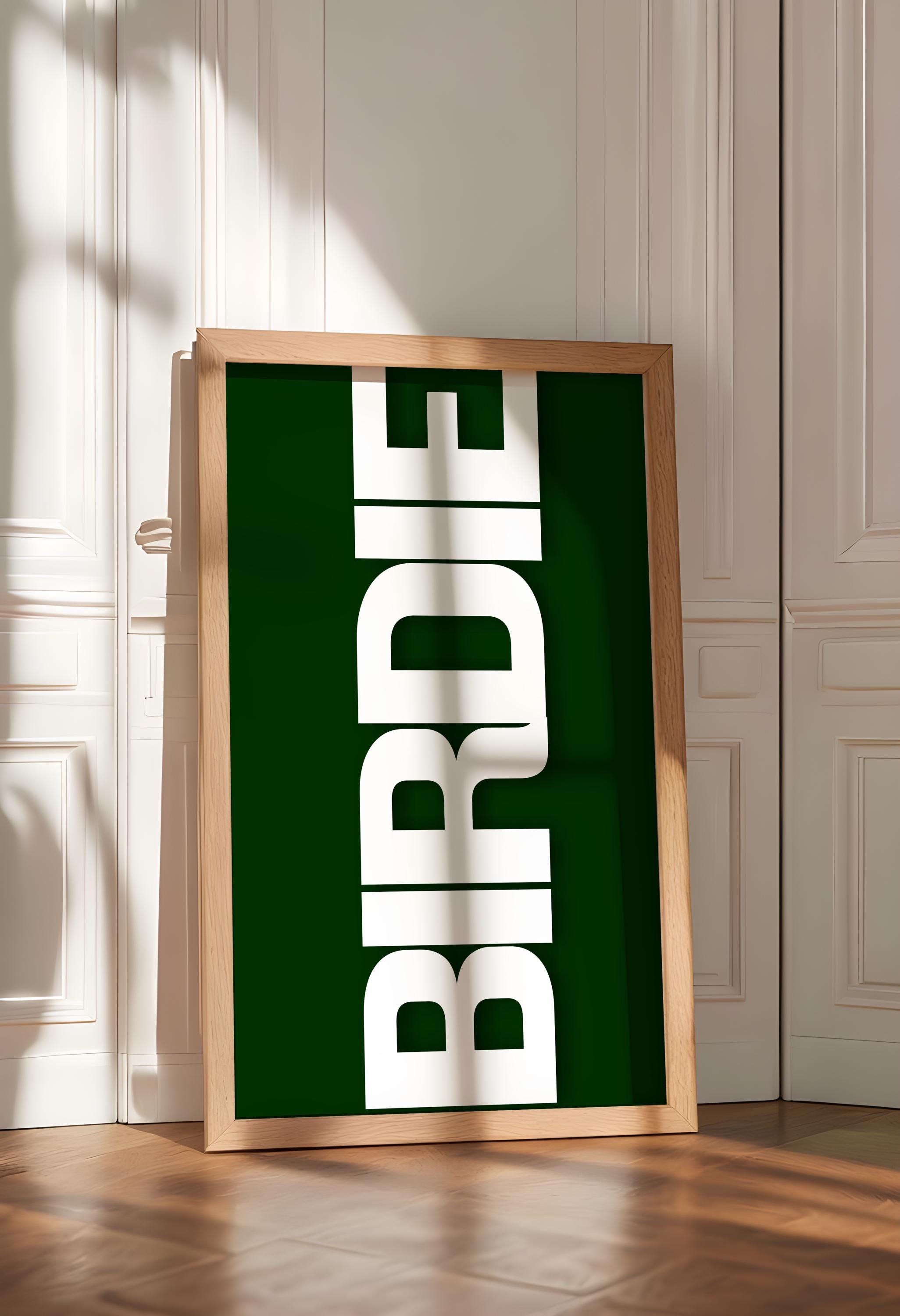 Birdie Golf Wall Art - Green Digital Golf Fan Poster Gift, Modern ...