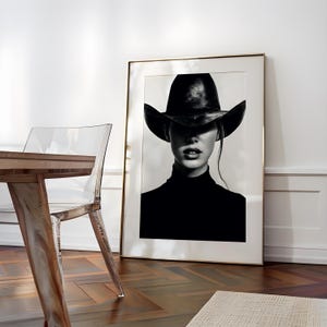 COWGIRL Contrast Print - Western Wall Art, Southern Decor, Western Prints, Cowgirl Poster, Cowgirl Wall Art, Wild West Art, Cowgirl Decor