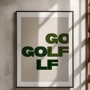 GOLF Typography Poster - Golf Posters, Golf Prints, Modern Golf Poster, Golf Office Decor, Golf Wall Art, Golf Fan Gift, Golf DIGITAL Art