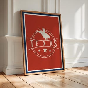 TEXAS Lone Star State Digital Print - Western Wall Art, Southern Decor, Western Prints, Rodeo Cowboy Poster, Rodeo Wall Art, Americana Decor