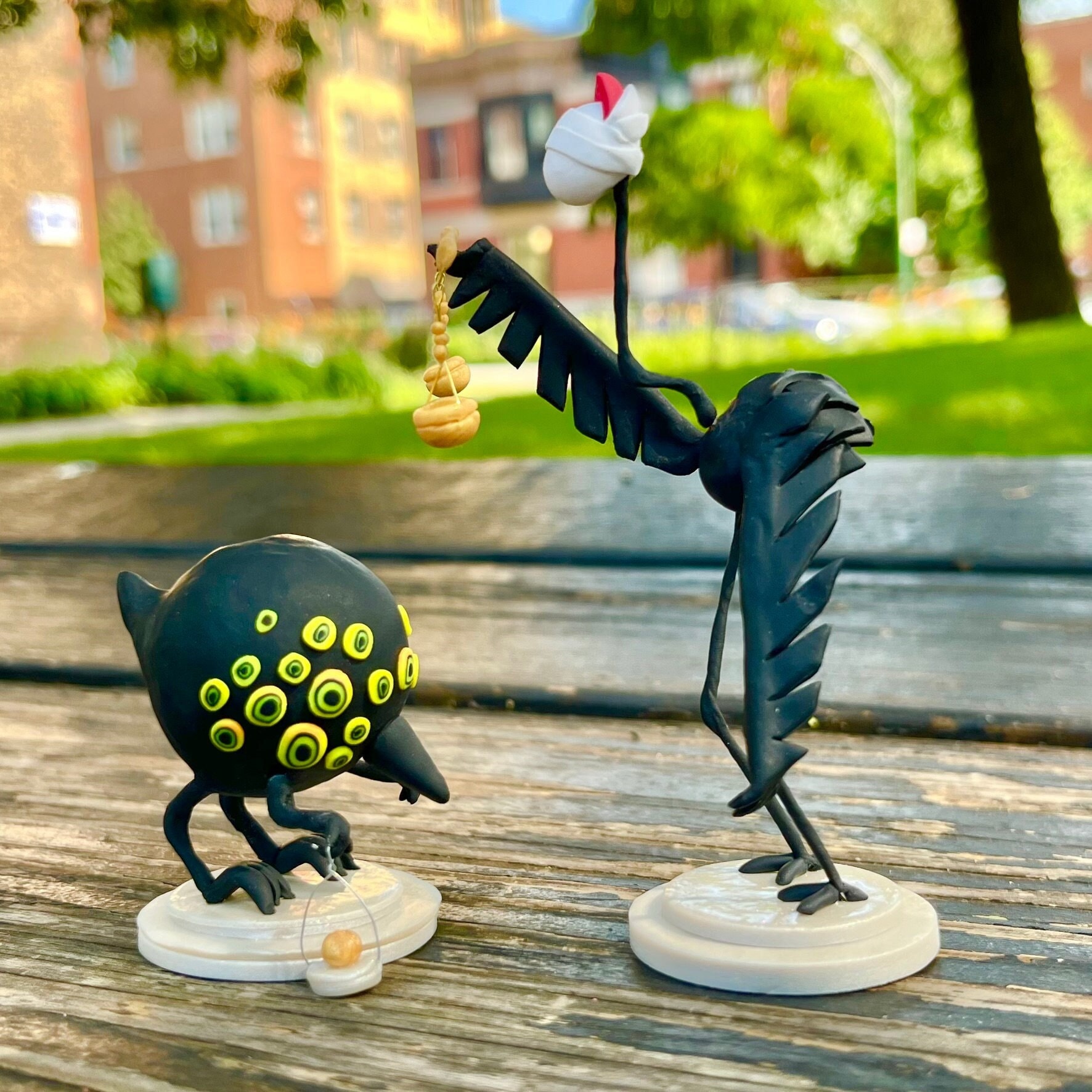 Lobotomy Corporation: Judgement Bird and Big Bird Polymer Clay