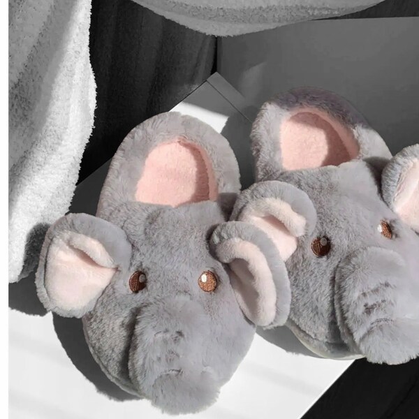 Elephant Slippers - Etsy