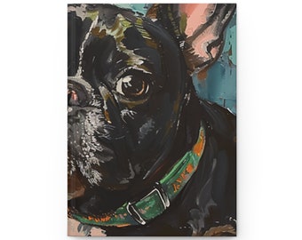 Fine Art Inspiriert Französische Bulldogge Hardcover Notizbuch Matte