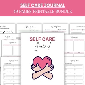 Selbstfürsorge Journal - Selbstfürsorge Checkliste - Selbstliebe Planer - Habit Tracker - Gesundheitsplaner - Mood Tracker - Mindfulness Workbook