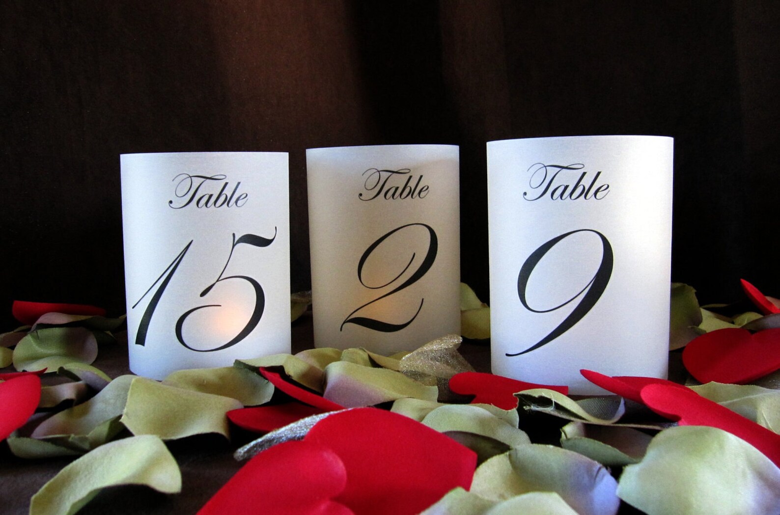 Petite Illuminated Illuminated Table Numbers Wrap Etsy