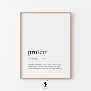 Protein Definition Print: Funny Office Wall Art (Digital Download)