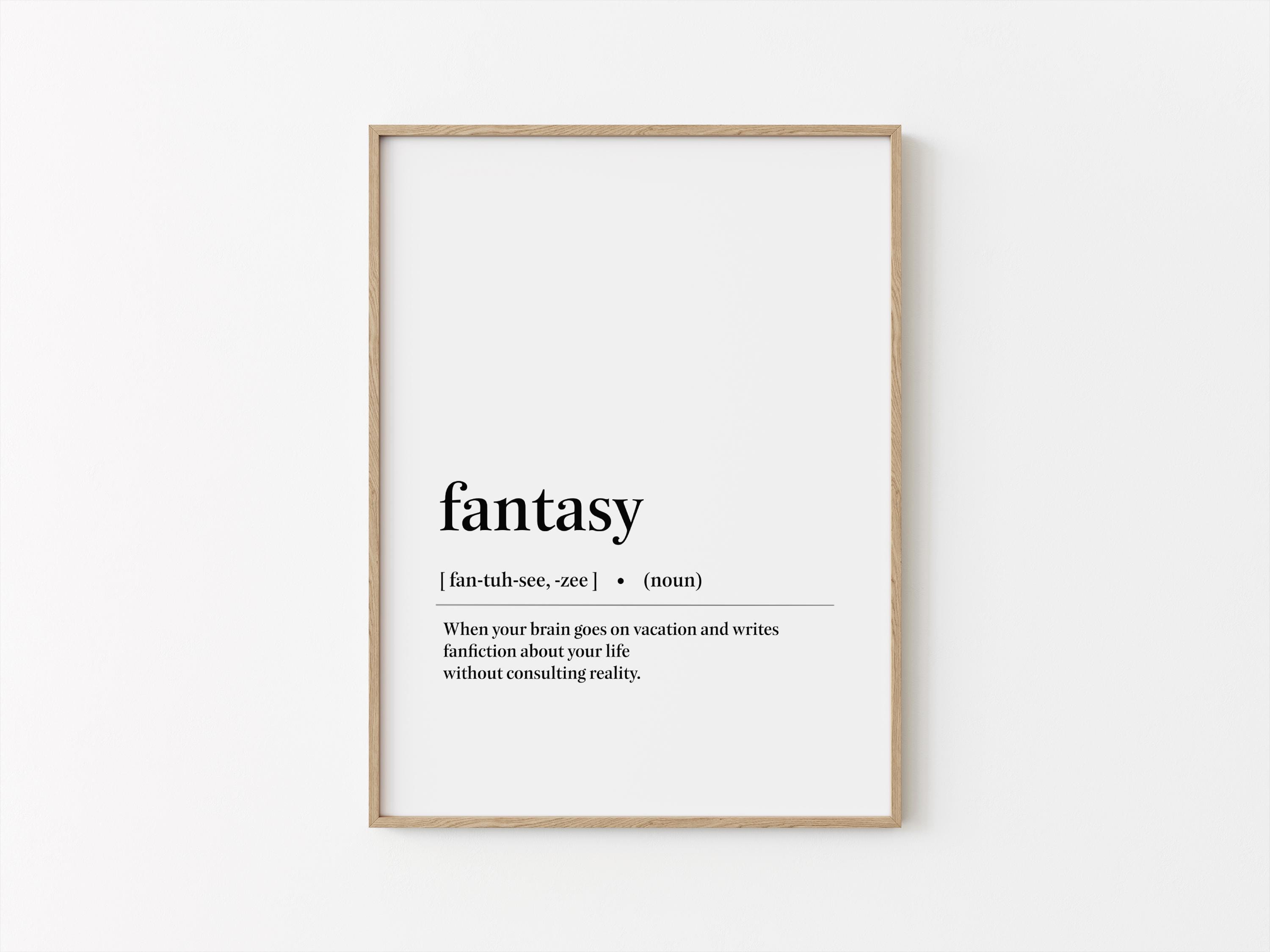 Fantasy Definition Art Print: Funny Office Decor (digital Download) - Etsy