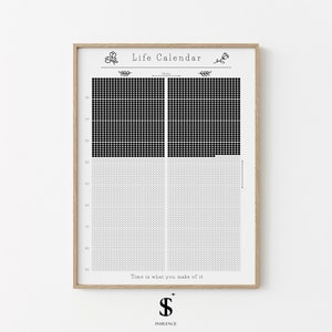My Life in Weeks Poster: Memento Mori Calendar (PNG, JPG, PDF)