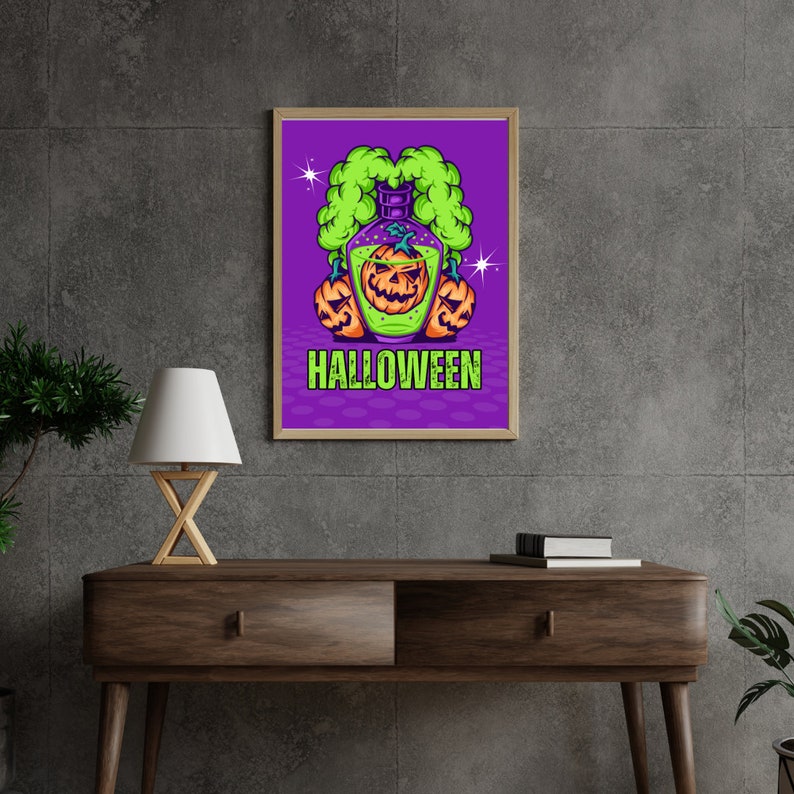 Halloween Poster Digital Prints Wall Art Printable Halloween Decor
