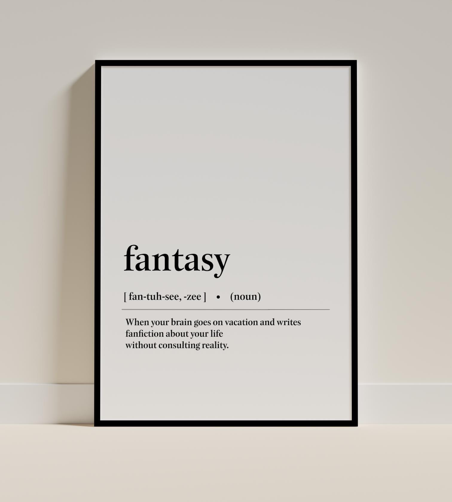 Fantasy Definition Art Print: Funny Office Decor (digital Download) - Etsy