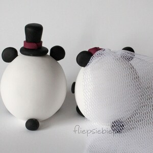 Custom Panda Cake Topper Wedding image 7