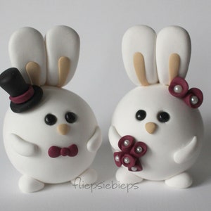 Custom Bunny Wedding Cake Topper image 3