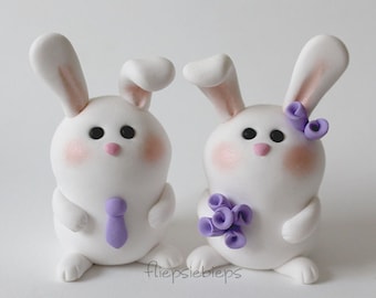 Custom Bunny Wedding Cake Topper