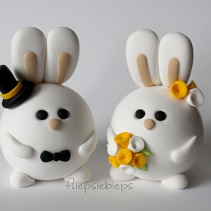 Custom Bunny Wedding Cake Topper image 8