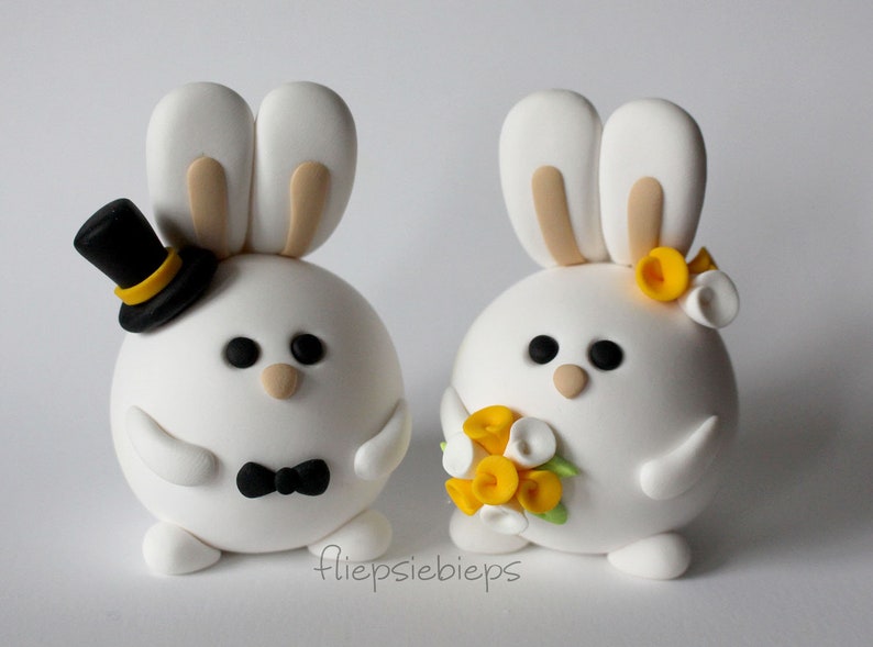 Custom Bunny Wedding Cake Topper image 8