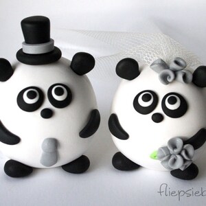 Custom Panda Cake Topper Wedding image 3