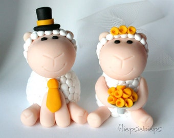Custom Sheep Wedding Cake Topper