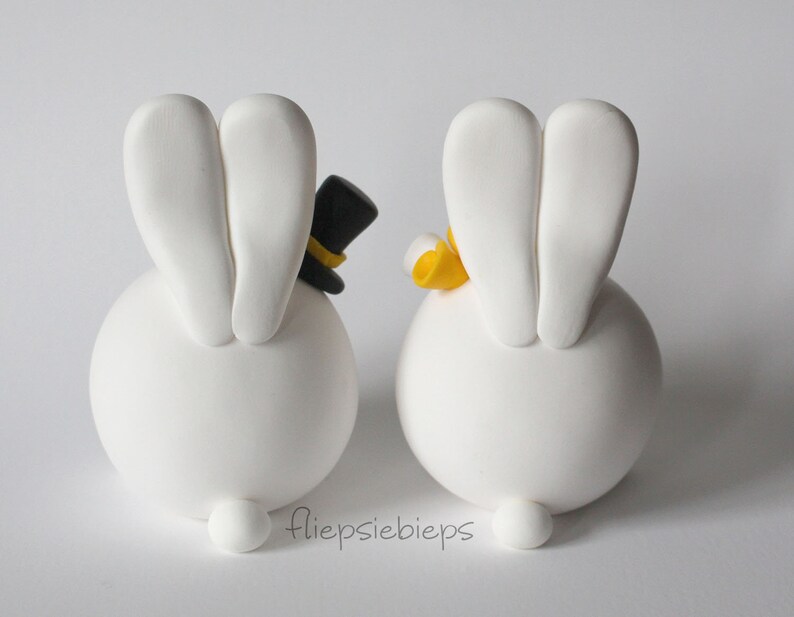 Custom Bunny Wedding Cake Topper image 9