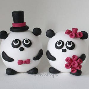 Custom Panda Cake Topper Wedding image 1