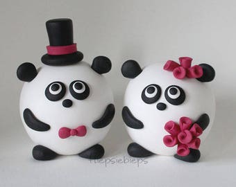 Custom Panda Cake Topper Wedding