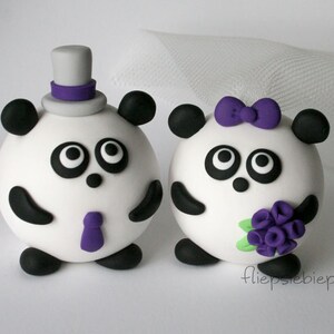 Custom Panda Cake Topper Wedding image 5