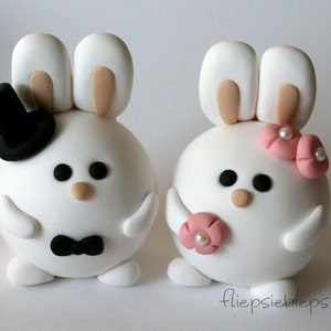 Custom Bunny Wedding Cake Topper image 2