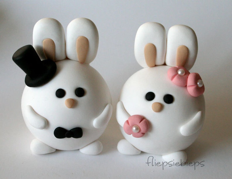 Custom Bunny Wedding Cake Topper image 2