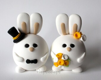 Custom Bunny Wedding Cake Topper