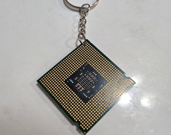 Computer E-Waste CPU Processor Keychain