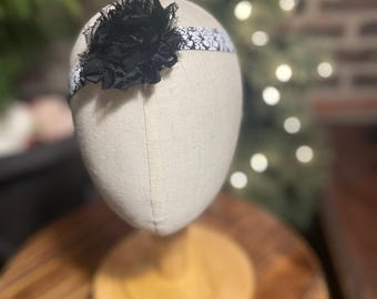 Handmade Lace Flower Headband – Gothic Vintage Hair Accessory