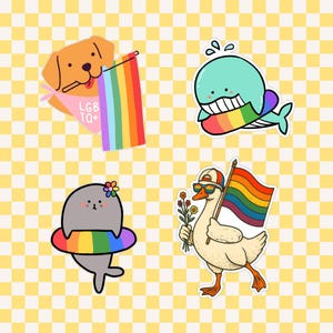 Sticker fierté || Fierté des animaux Animaux de compagnie || Autocollants imperméables en vinyle || Mois de la fierté || Stickers fierté vinyle scintillant