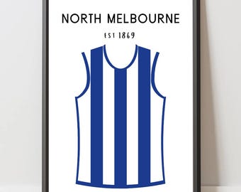 North Melbourne Printable | Digital AFL Wall Art | Kangaroos Poster Print | AFL Poster | Gift for AFL fan | Gift for Roos fan