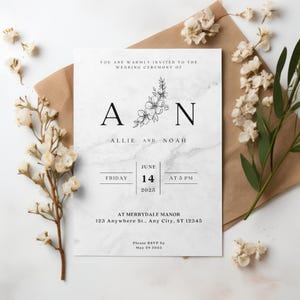 Plantilla de invitación de boda editable, guardar la fecha, invitación de boda, invitación DIY, invitación imprimible instantánea, despedida de soltera