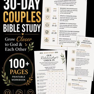 Estudo Bíblico para Casais de 30 Dias, Livro de Exercícios Devocionais para Relacionamentos Cristãos (Download Digital)