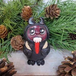 Krampus Ornament, Handmade Christmas Demon Ornament