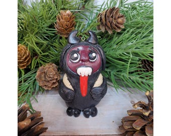 Ornement Krampus, Ornement démon de Noël fait main