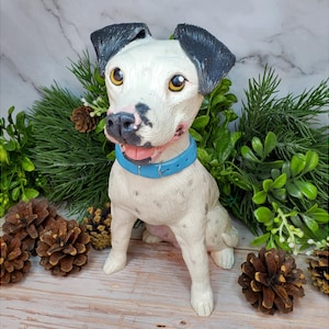 Custom Pet Sculpture: Handmade Clay Dog/Cat Figurine Portrait