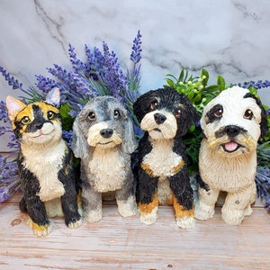 Custom Pet Sculpture, Handmade Pet Wedding Cake Topper or Groom&#39;s Cake Topper, Clay Pet Figurine Gift for Dog Lovers