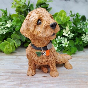 Custom Dog Sculpture: Handmade Clay Pet Portrait Figurine