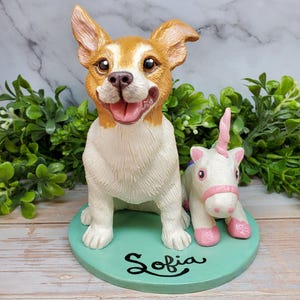 Custom Pet Sculpture: Handmade Clay Dog or Cat Figurine Portrait