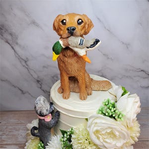 Custom Pet Sculpture, Handmade Dog Wedding Cake Topper, Clay Pet Figurine Gift for Dog Lovers