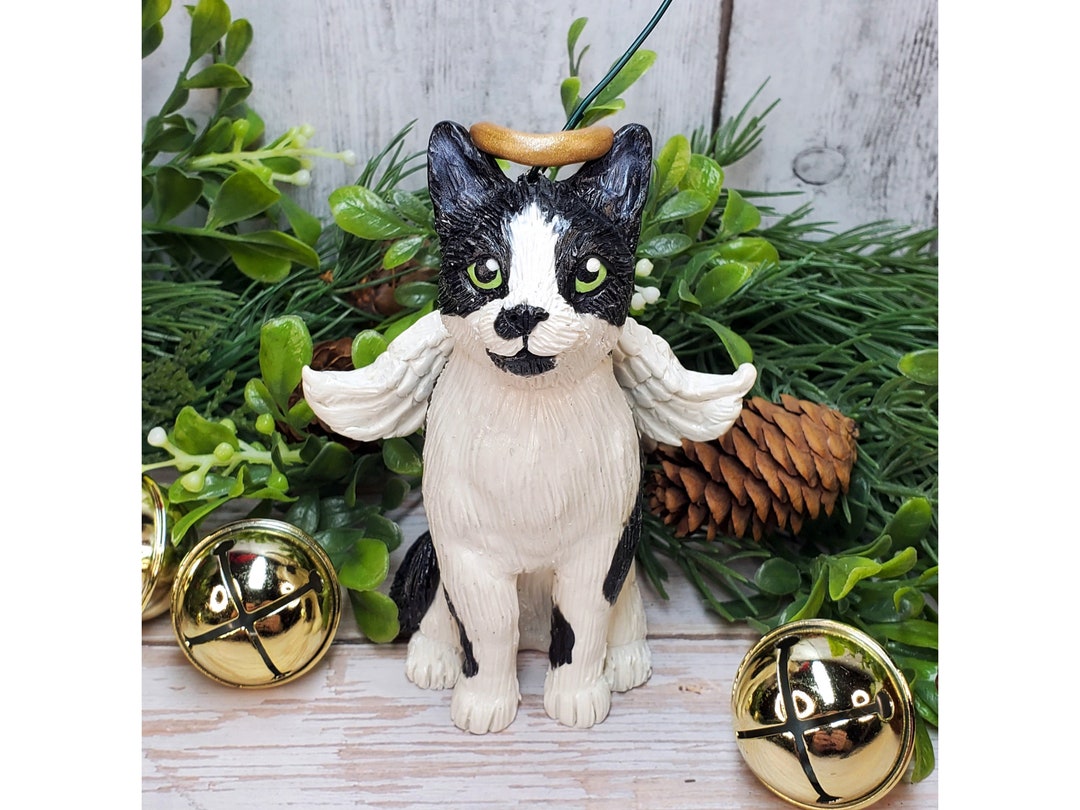 Custom Cat Ornament: Handmade Pet Memorial Figurine, Polymer Clay Pet ...